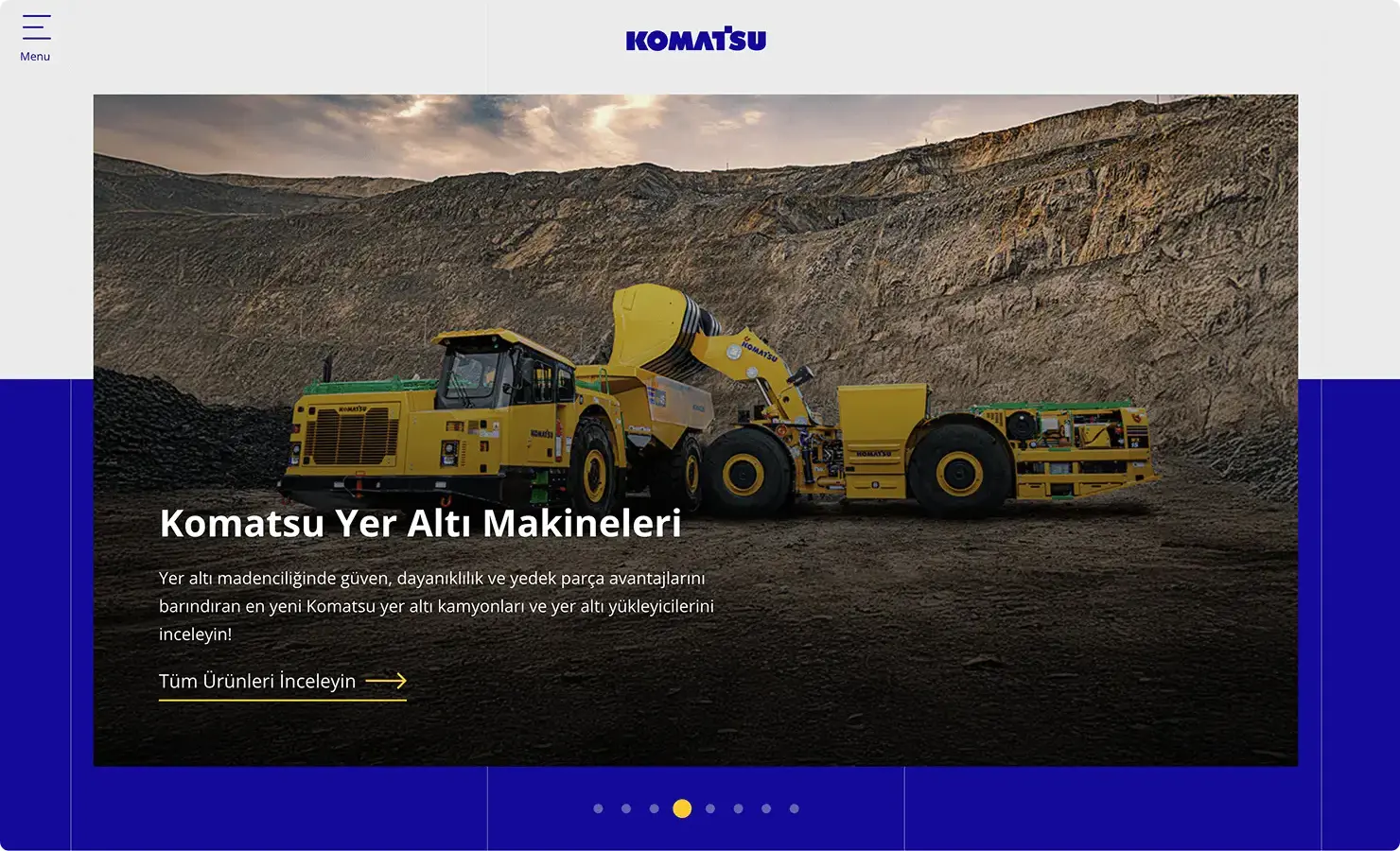 Komatsu Türkiye<br>Website Website Ekran Görüntüsü