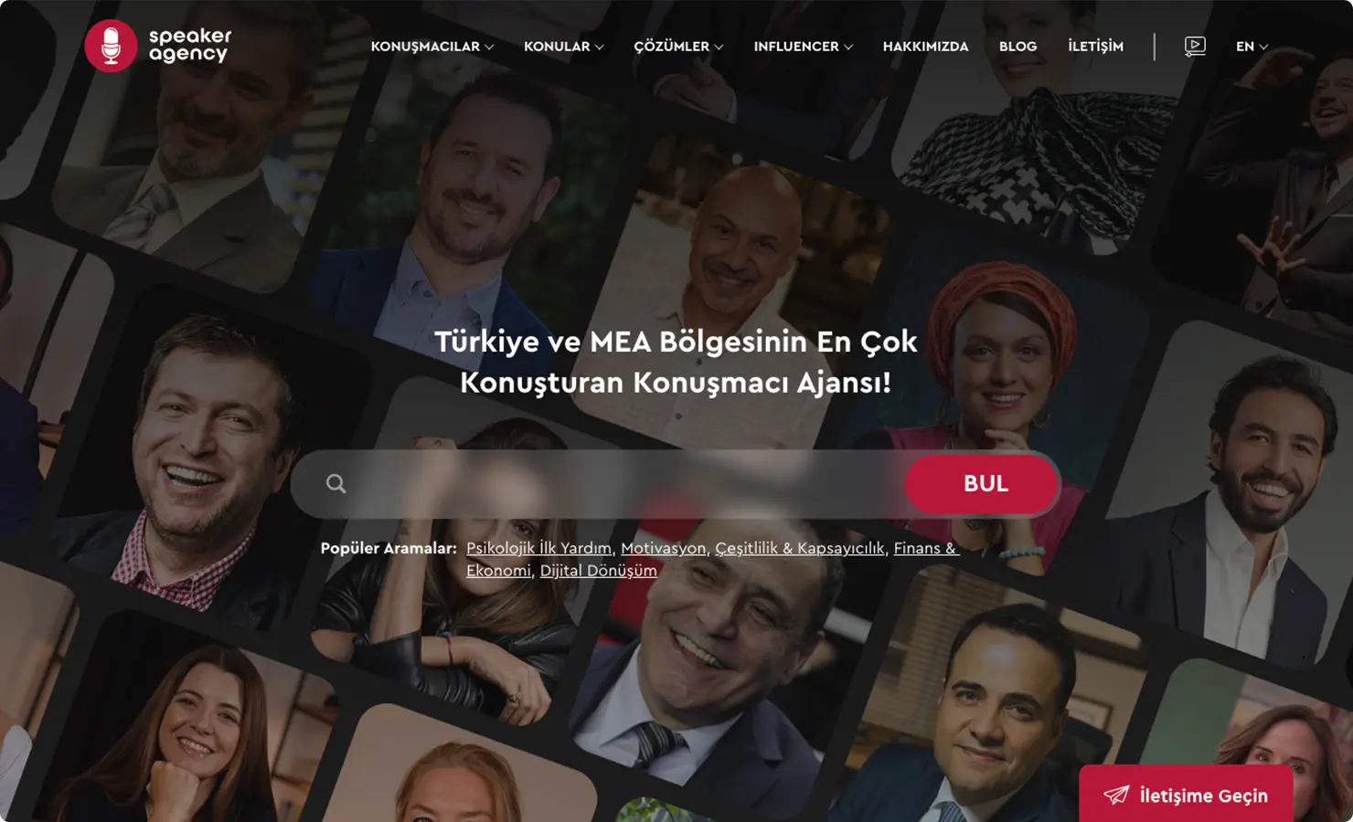 Speaker Agency<br>Web Sitesi & Kurumsal Kimlik Website Ekran Görüntüsü